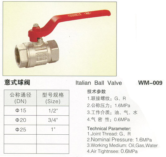WM-009意式球閥