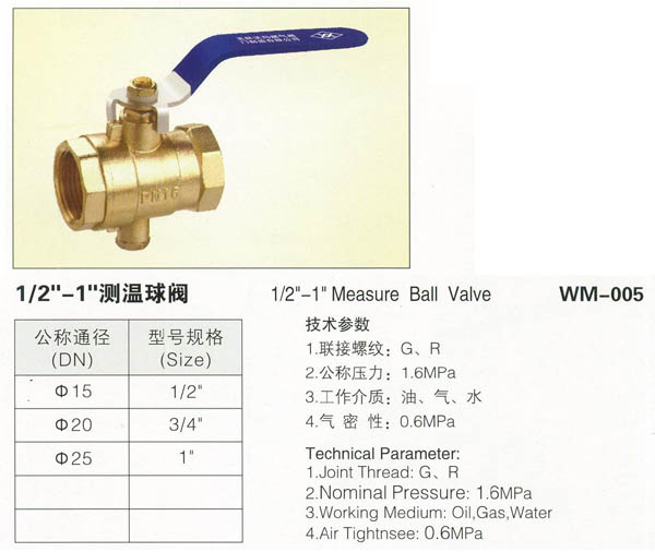 WM-005測溫球閥